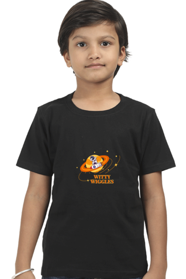 Witty Wiggles Saturn Rocket – Round Neck Classic T Shirt (Boys – 0 to 5 Years)