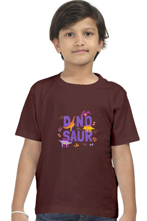Witty Dino Nerd – Round Neck Classic T Shirt (Boys – 0 to 5 Years)
