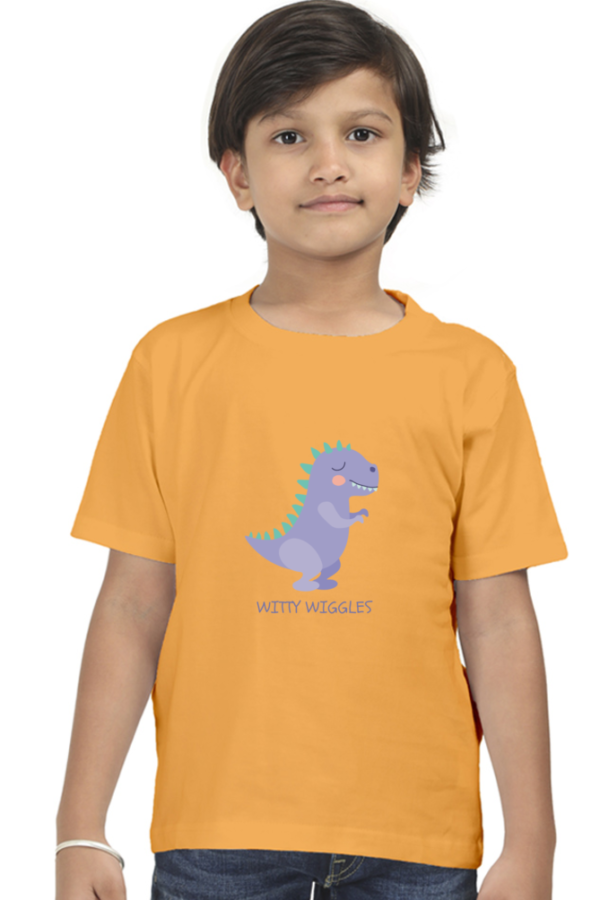 Dino Scientist Witty Wiggles – Round Neck Classic T Shirt (Boys – 0 to 5 Years)