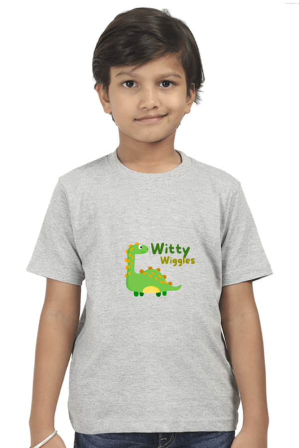 Dino School Witty Wiggles – Round Neck Classic T Shirt (Boys – 0 to 5 Years)