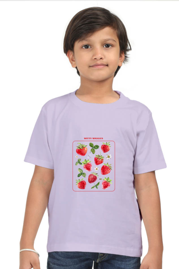 Strawberry Witty Wiggles – Round Neck Classic T Shirt (Boys – 0 to 5 Years)