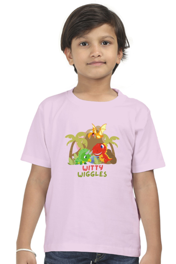 Witty Wiggles Prehistoric – Round Neck Classic T Shirt (Girls – 0 to 5 Years)