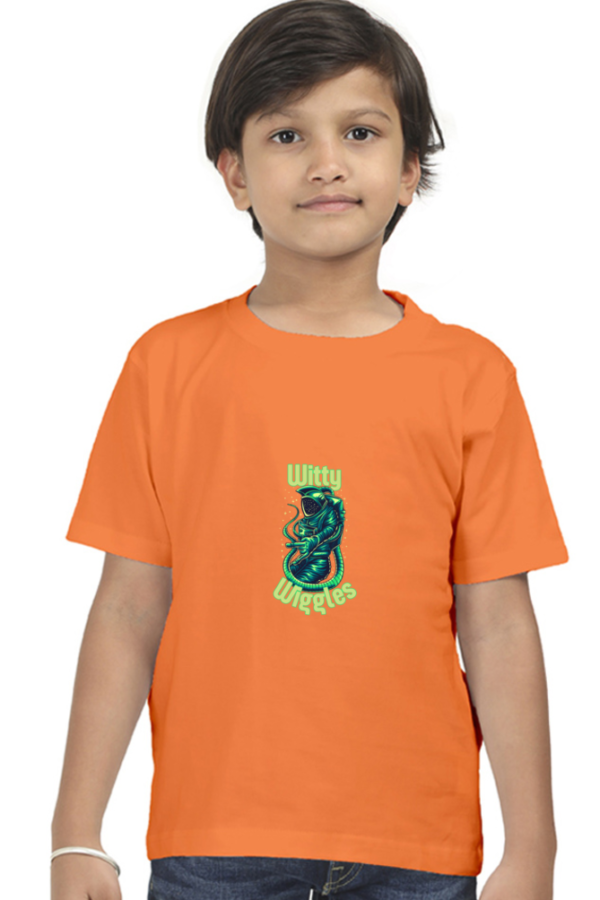 Witty Wiggles Alien Astronaut – Round Neck Classic T Shirt (Boys – 0 to 5 Years)