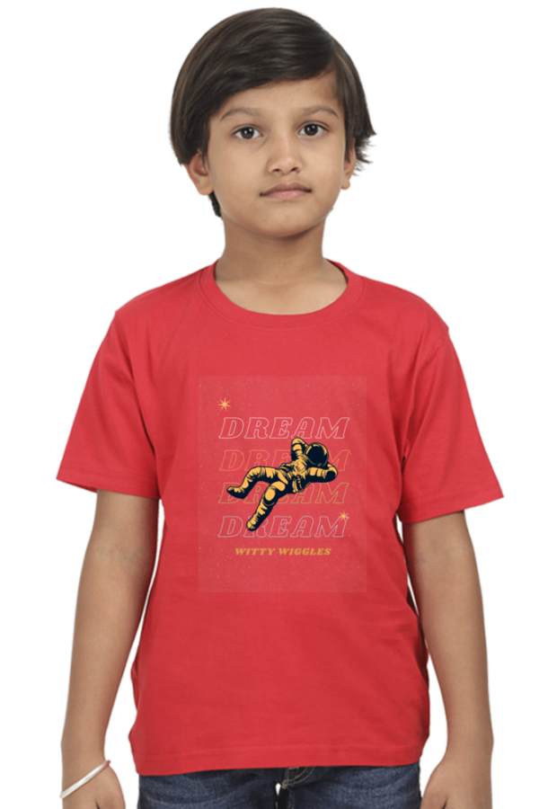 Witty Wiggles I Dream to be an Astronaut – Round Neck Classic T Shirt (Boys – 0 to 5 Years)