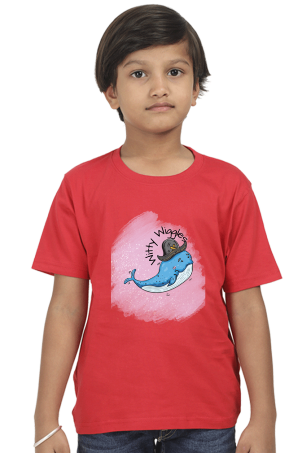 Witty Wiggles Super Whale – Round Neck Classic T Shirt (Boys – 0 to 5 Years)