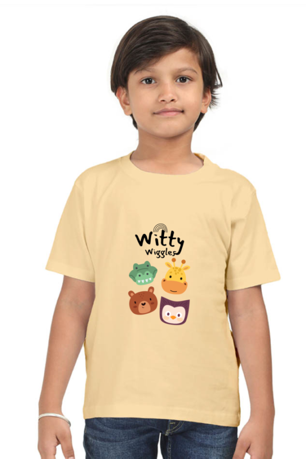 Witty Wiggles Animal Kingdom – Round Neck Classic T Shirt (Boys – 0 to 5 Years)