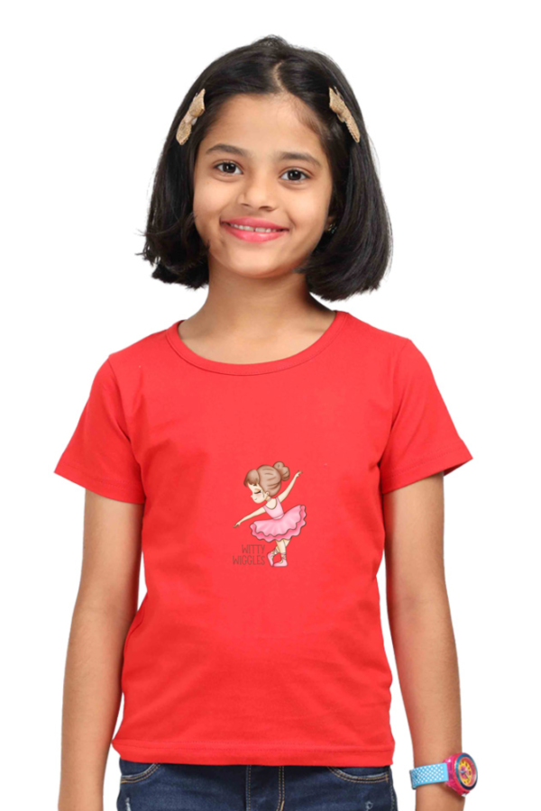 Witty Wiggles Ballet – Round Neck Classic T Shirt (Girls – 0 to 5 Years)
