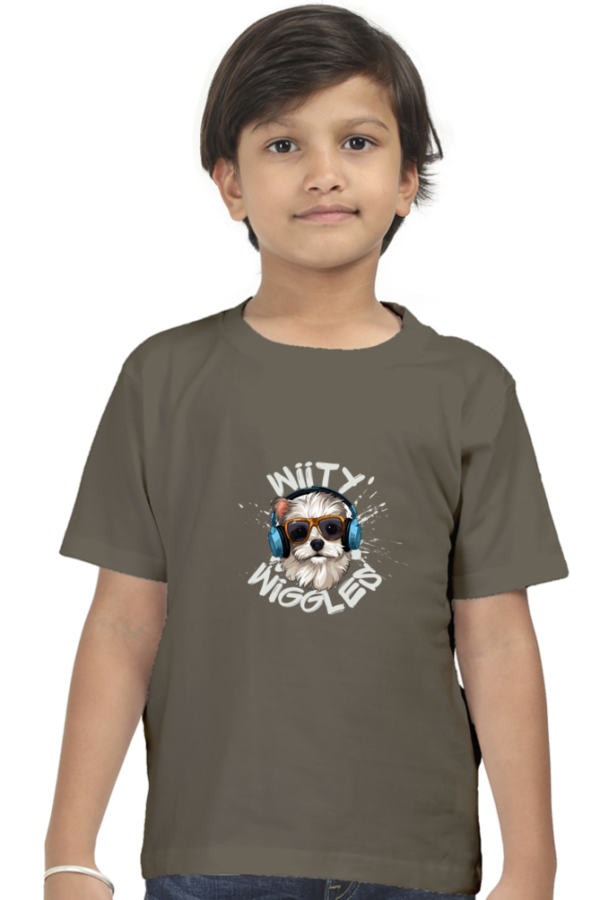 Witty Wiggles Super Dog – Round Neck Classic T Shirt (Boys – 0 to 5 Years)