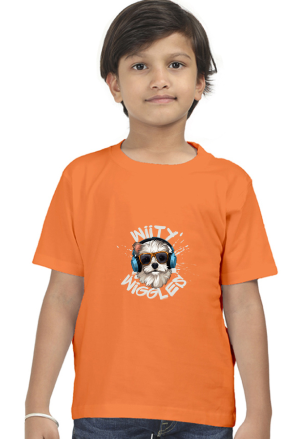 Witty Wiggles Panda Dogy – Round Neck Classic T Shirt (Boys – 0 to 5 Years)