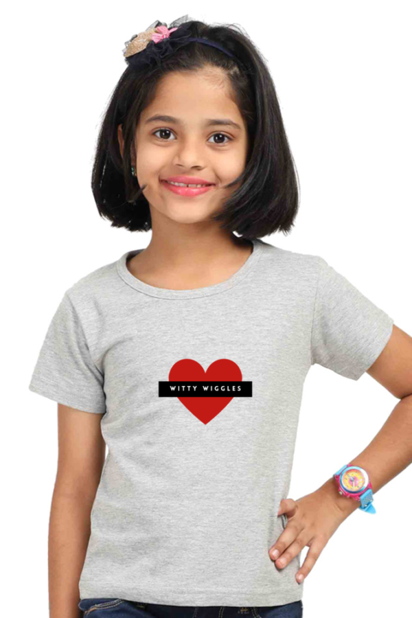Witty Wiggles Love – Round Neck Classic T Shirt (Girls – 0 to 5 Years)