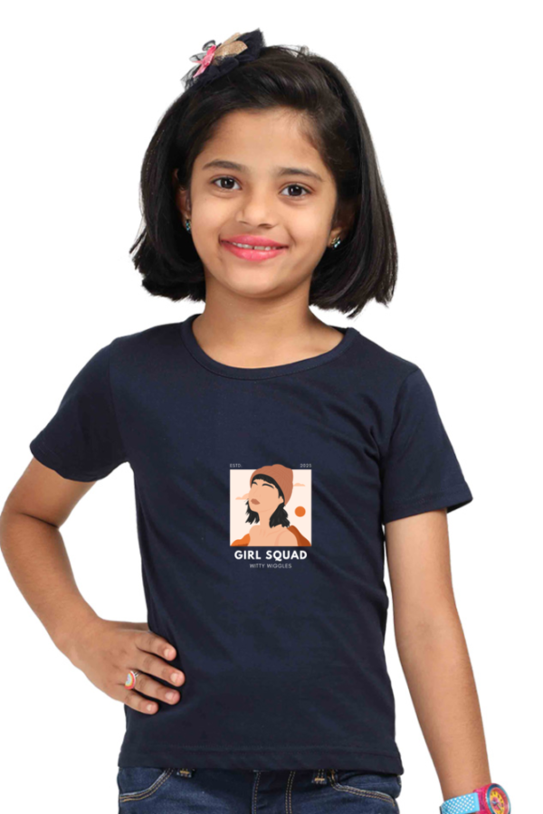 Witty Wiggles Girls Squad – Round Neck Classic T Shirt (Girls – 0 to 5 Years)