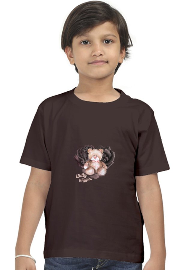 Witty Wiggles Flower Bunny – Round Neck Classic T Shirt (Boys – 0 to 5 Years)