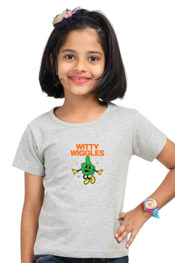 Witty Wiggles Retro – Round Neck Classic T Shirt (Girls – 0 to 5 Years)