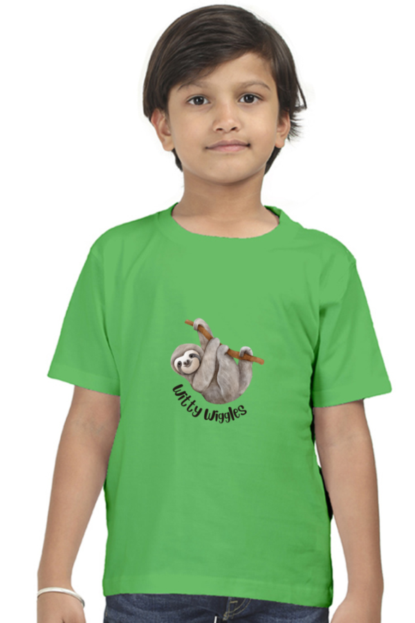 Witty Wiggles Cute Boy – Round Neck Classic T Shirt (Boys – 0 to 5 Years)
