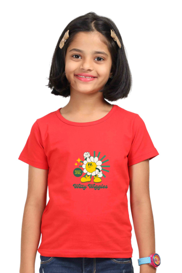 Witty Wiggles Sun Cutie – Round Neck Classic T Shirt (Girls – 0 to 5 Years)