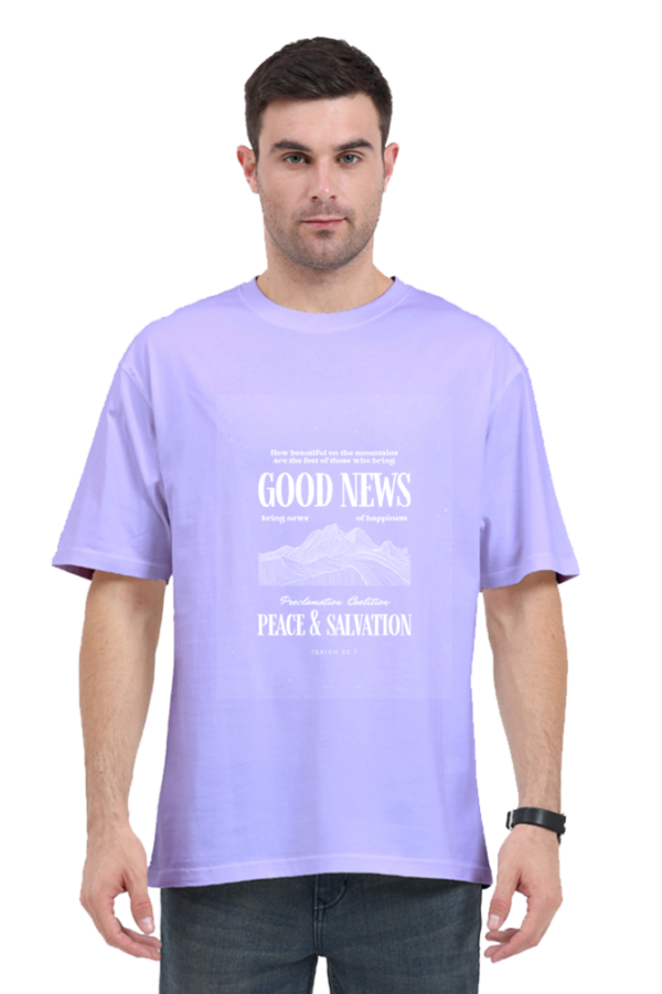 Witty Wefting Good News Christian Faith Fellowship Unisex Oversized Classic T Shirt