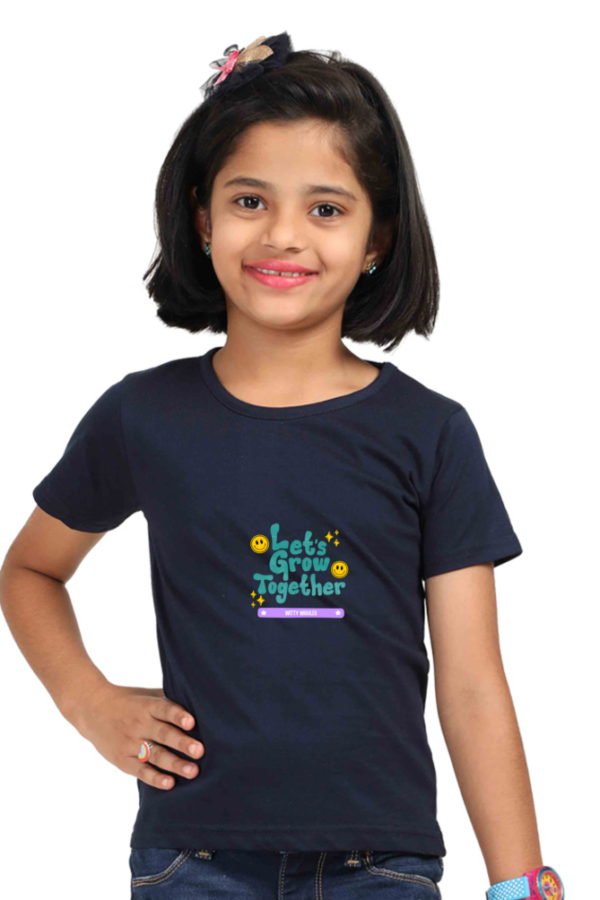 Witty Wiggles Let's Grow Together – Round Neck Classic T Shirt (Girls – 0 to 5 Years)