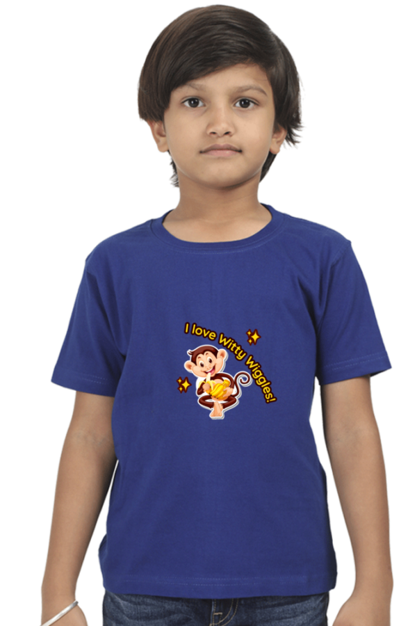 I Love Witty Wiggles – Round Neck Classic T Shirt (Boys – 0 to 5 Years)
