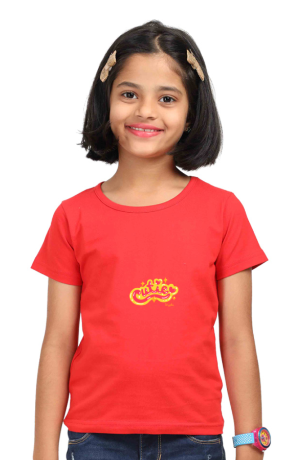 Witty Wiggles Cutie Love – Round Neck Classic T Shirt (Girls – 0 to 5 Years)