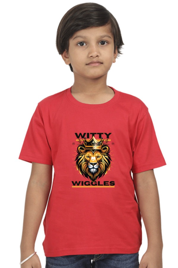 Witty Wiggles Super Lion – Round Neck Classic T Shirt (Boys – 0 to 5 Years)