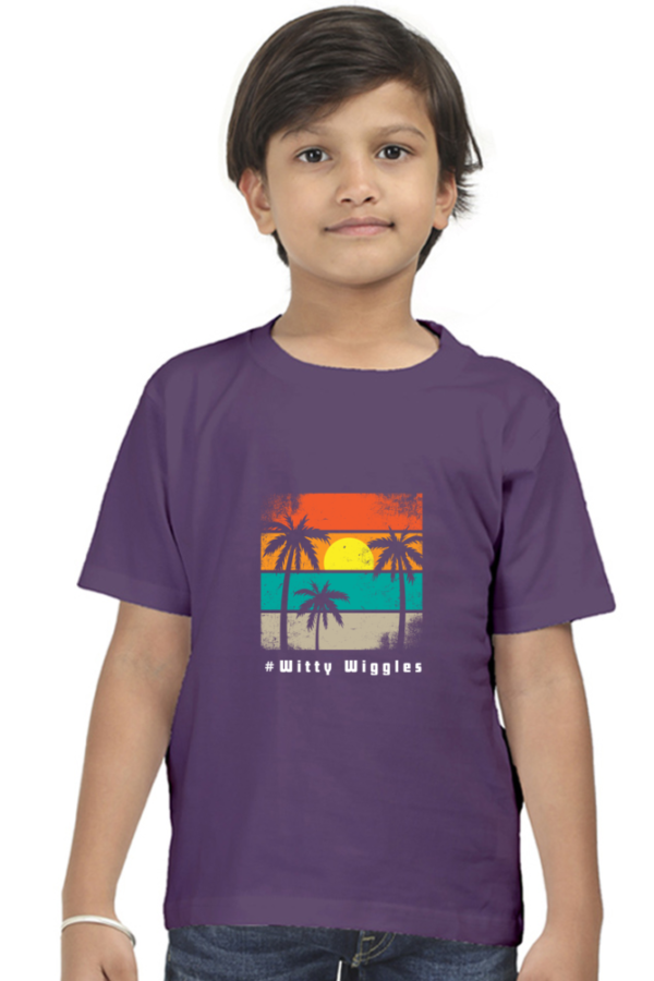 Witty Wiggles Summer Palms – Round Neck Classic T Shirt (Boys – 6 to 13 Years)