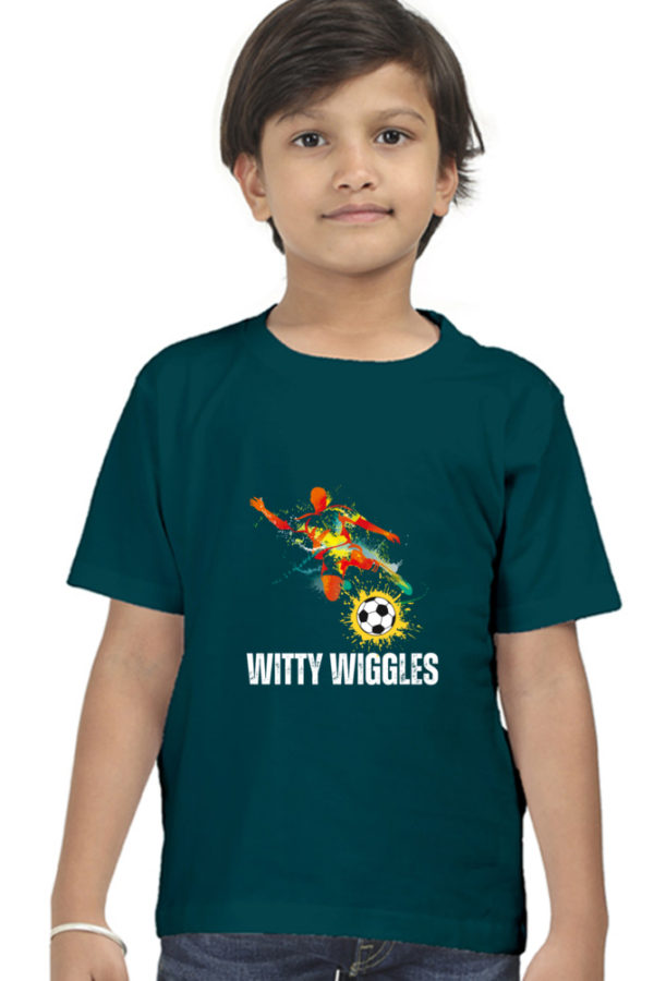 Witty Wiggles Happy Soccer – Round Neck Classic T Shirt (Boys – 6 to 13 Years)