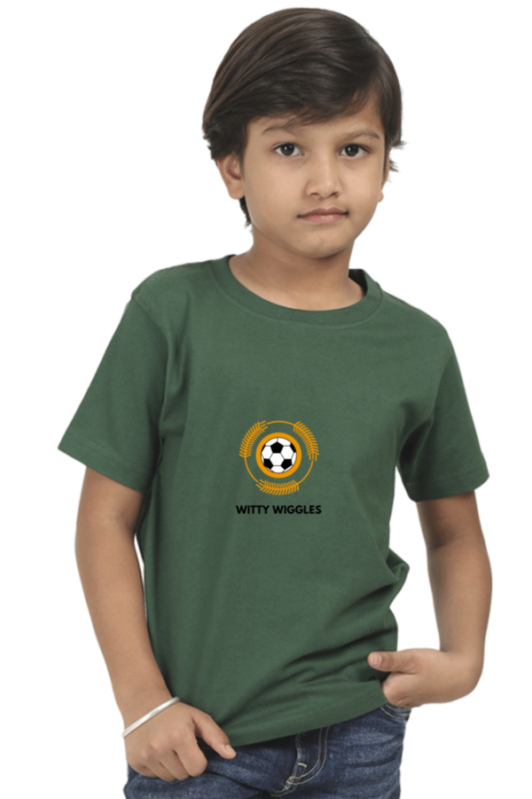 Witty Wiggles Love for Football – Round Neck Classic T Shirt (Boys – 6 to 13 Years)