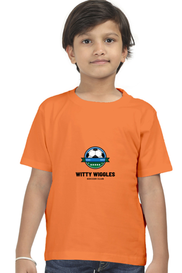 Witty Wiggles Football Love – Round Neck Classic T Shirt (Boys – 6 to 13 Years)