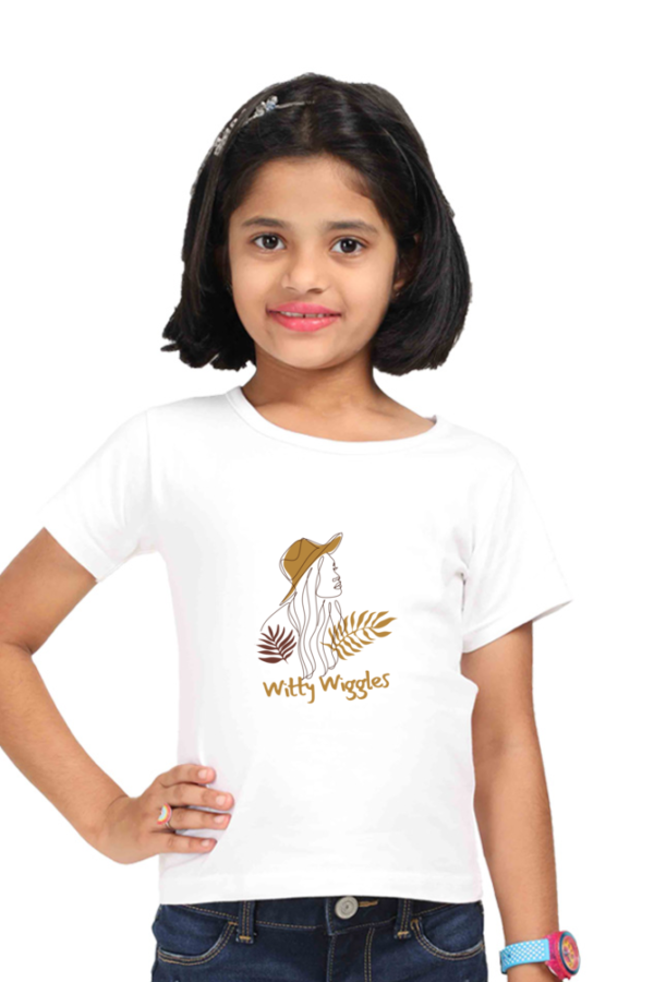 Witty Wiggles Happy Fun Girl – Round Neck Classic T Shirt (Girls – 6 to 13 Years)