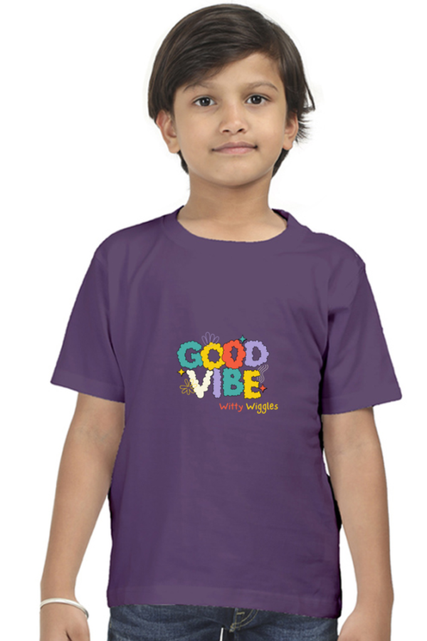 Witty Wiggles Good Vibes – Round Neck Classic T Shirt (Boys – 6 to 13 Years)