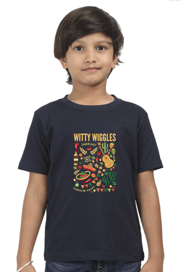 Witty Wiggles Happy Music – Round Neck Classic T Shirt (Boys – 6 to 13 Years)