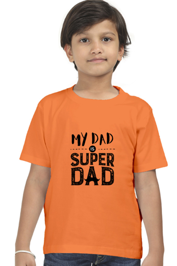 Witty Wiggles Super Hero Dad – Round Neck Classic T Shirt (Boys – 6 to 13 Years)