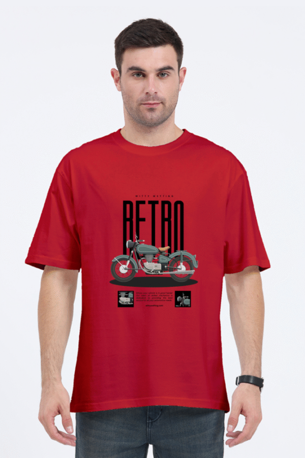 Witty Wefting Retro Ride Unisex Oversized Classic T Shirt
