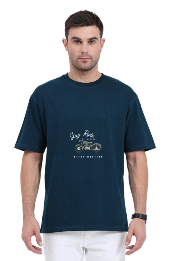 Witty Wefting Stay Ride Unisex Oversized Classic T Shirt