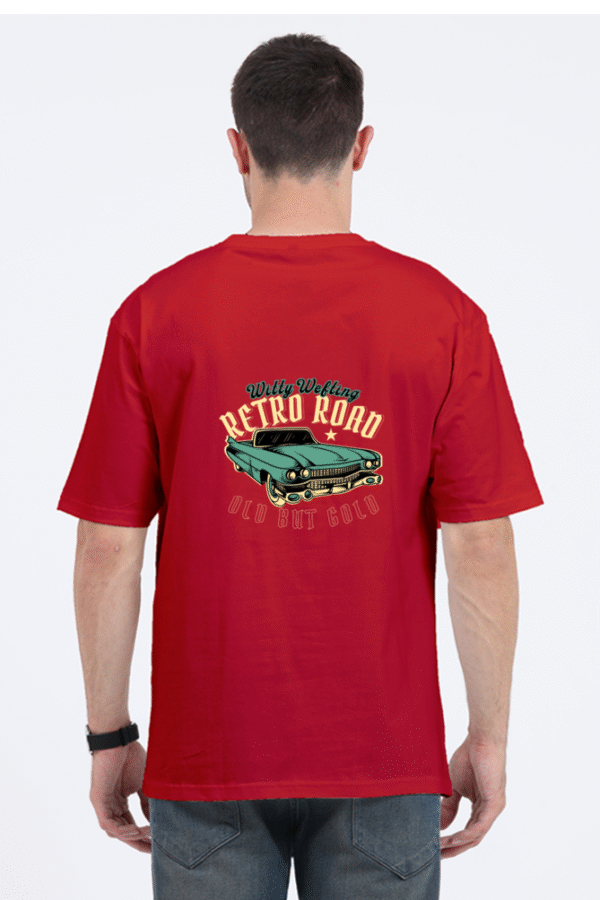Witty Wefting Retro Road Unisex Oversized Classic T Shirt