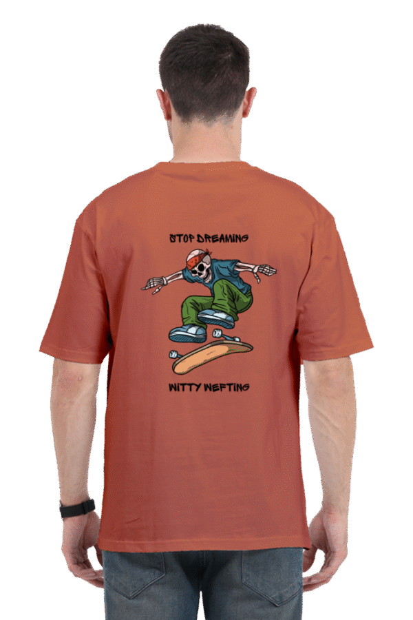 Witty Wefting Retro Punk Skull Unisex Oversized Classic T Shirt