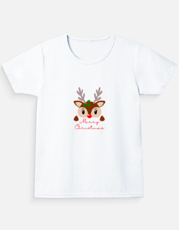 Santa’s Helper Girl’s Crew Neck T-Shirt (Ages 0–13)